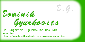 dominik gyurkovits business card